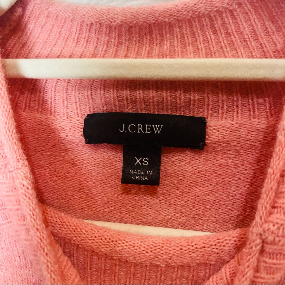 J. Crew Rollneck Sweater Supersoft Yarn Merino Wool Alpaca Pink Sweater X-Small - Picture 4 of 5